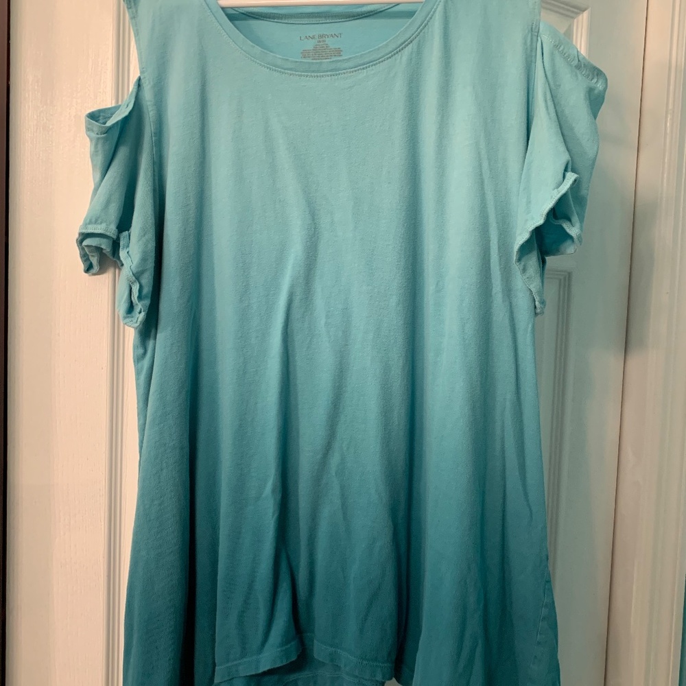 Lane Bryant Cold Shoulder Ombre Top size 18/20